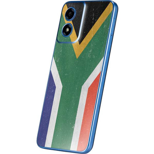 South Africa Flag Distressed Moto G Play 4G (2024) Skin